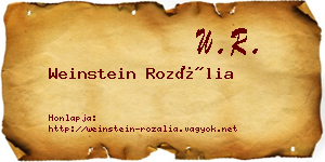 Weinstein Rozália névjegykártya